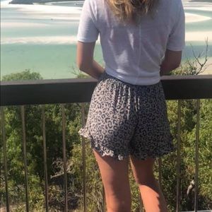 American Eagle loose cheetah print shorts